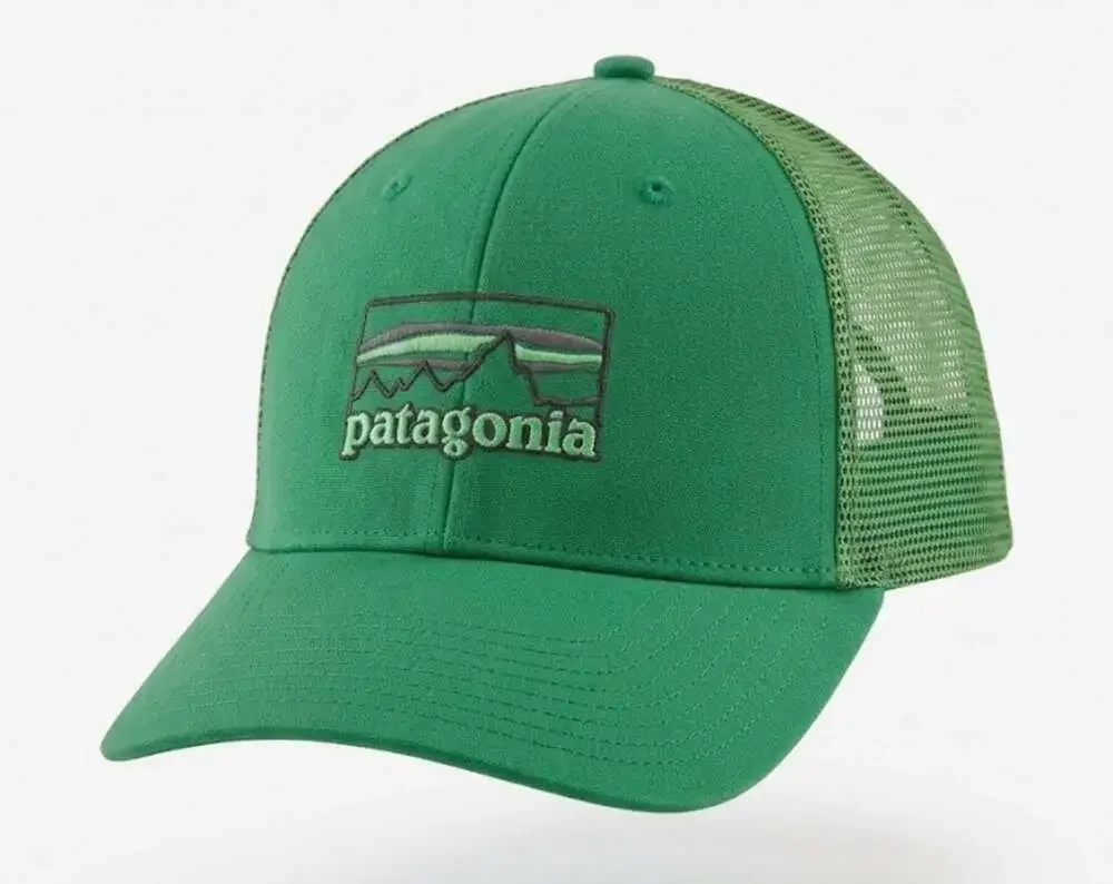 Patagonia P-6 Logo LoPro Trucker Hat in Green